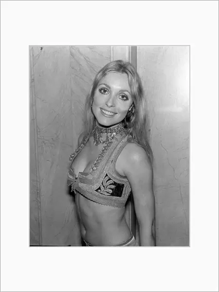 Actress Sharon Tate photographed after the Premier of the film Rosemarey