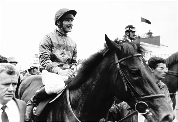 Kahyasi Racehorse ridden by jockey Ray Cochrane winning the Epsom Derby - June 1988
