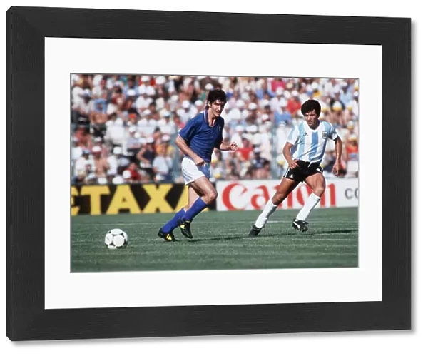 Italy v Argentina 1982 World Cup Paolo Rossi (blue