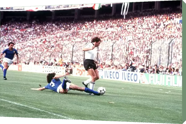 Collovati (Italy) tackles Fischer (West Gemany) 1982 in World Cup final