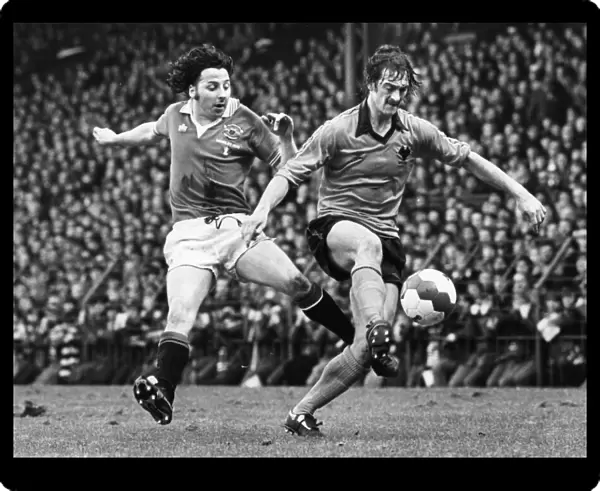 Manchester United v Wolverhampton Wanderers league match at Old Trafford February 1980