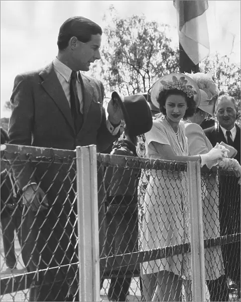 Princess Margaret and Group Captain Peter Townsend, photographed at Kimberley during