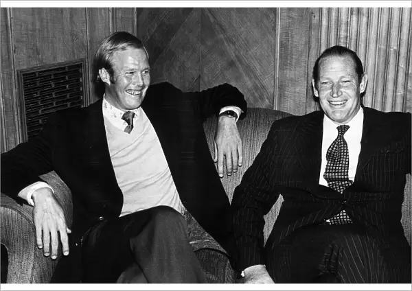 Kerry Packer (R) with Tony Greig 1977