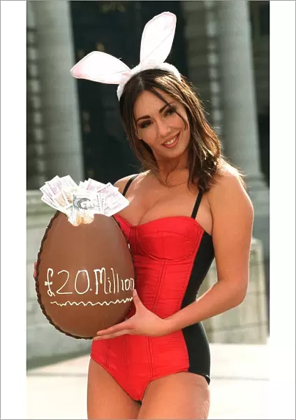 Kathy Lloyd model gets ready for this Easter weekend roll over lottery