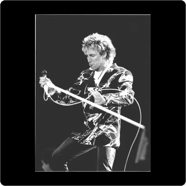 Veteran Rocker Rod Stewart went down a storn at Wembley Stadium on 15 July 1986