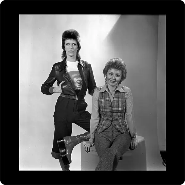 David Bowie and Lulu - December 1973 studio shot