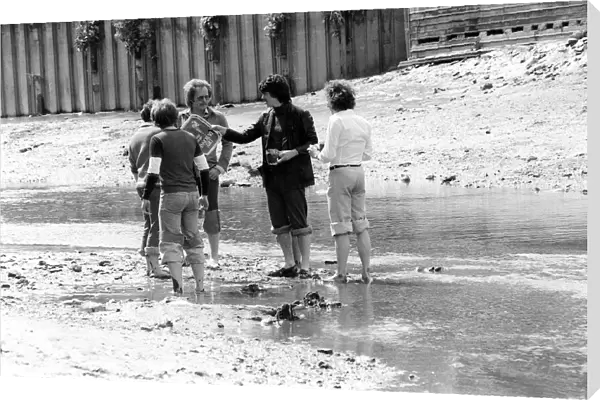 British Drought May 1976 The low tide at the River Thames are reaching a record low