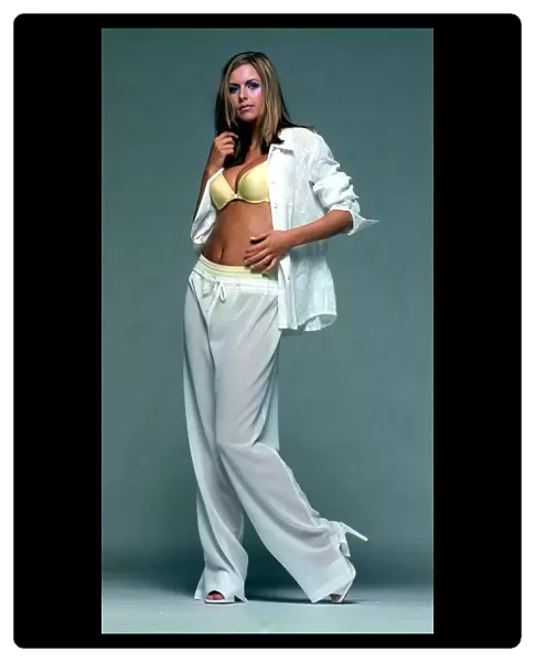 Sheer Fashion feature July 1998 Model Gillian Stevenson wears lemon bra