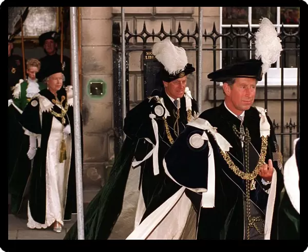 Prince Charles at Knights of Thistle ceremony 14 July 1997 St Giles Edinburgh