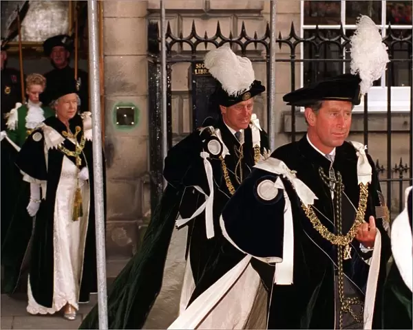 Prince Charles at Knights of Thistle ceremony 14 July 1997 St Giles Edinburgh