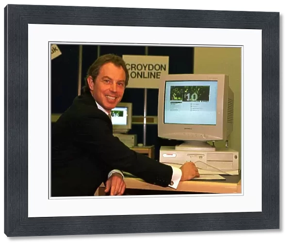 Prime Minister Tony Blair MP April 1998 launches a 10 Downing Street website as