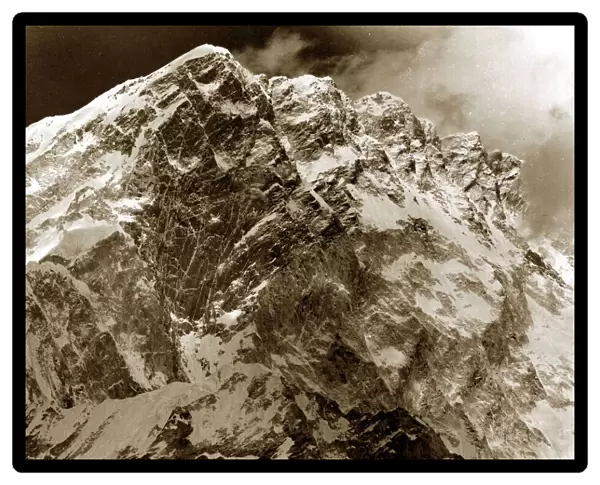 The Three Peaks of Mount Nuptse in the Himalayas - May 1974 taken from 16