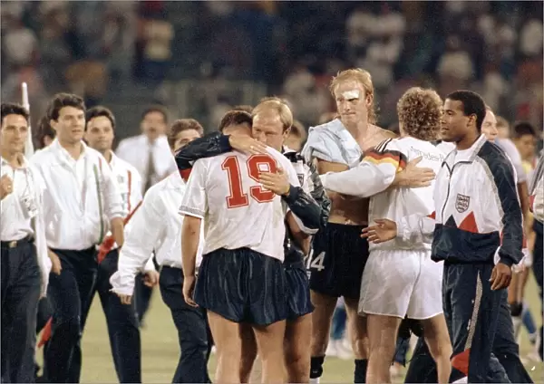 1990 World Cup Semi Final match in Turin, Italy. England 1 v West Germany 1 aet