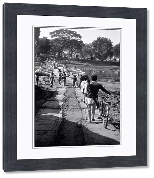 Bangladesh War of Independence 1971 Refugees flee from the fighting between