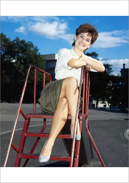 Teri Lally in playground September 1984
