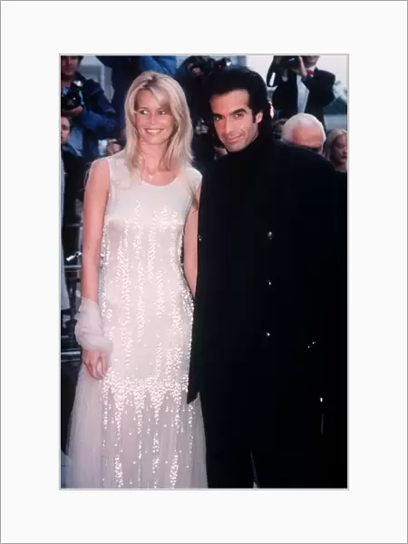 Claudia Schiffer and boyfriend David Copperfield 1995 at First National Television
