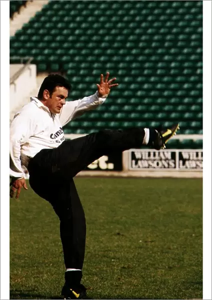 Will Carling rugby player kicking ball