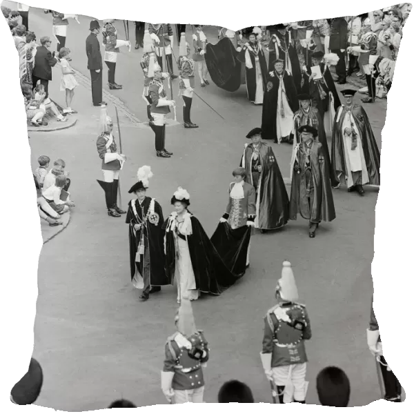 Queen Mother Prince Charles at Garter Procession Windsor June 1970