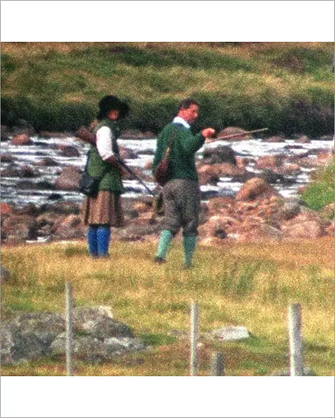 Prince Charles Tiggy Legge Bourke out shooting at Balmoral Estate August 1995