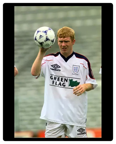 Paul Scholes England footballer in training June 1998 for the World Cup