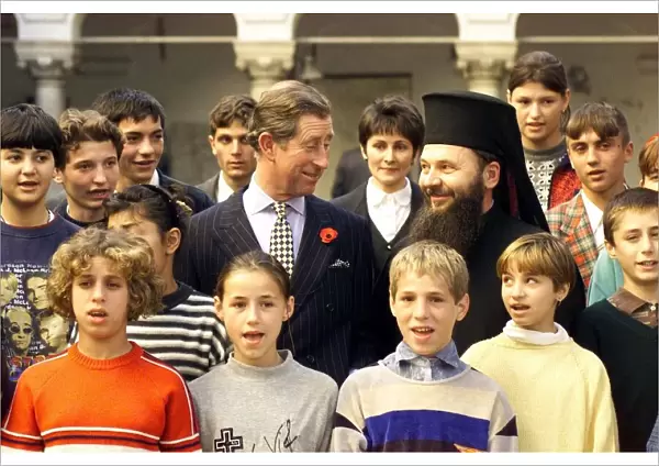 Prince Charles meets sewer children in Bucharest during his visit to Romania November