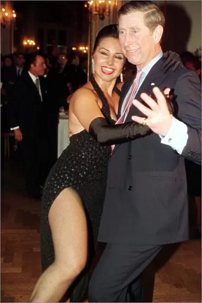 Prince Charles in Argentina dances the tango March 1999 with Adriane Vasile at a