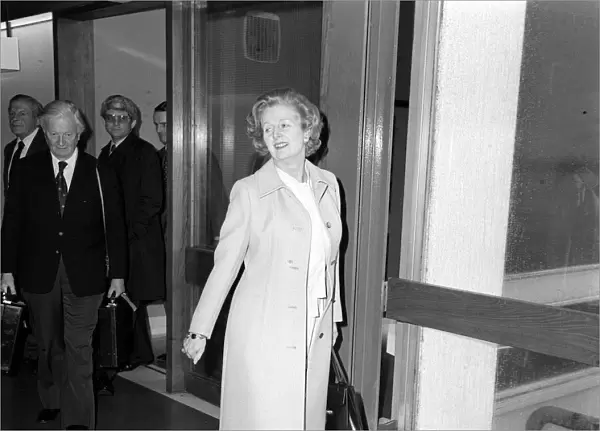 Mrs Margaret Thatcher May 1978 Leader of the opposition arriving at Heathrow