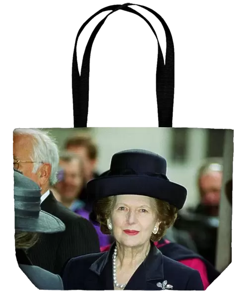 Lady Margaret Thatcher arrives at the Mansion house lunch hosted by Lady Levene