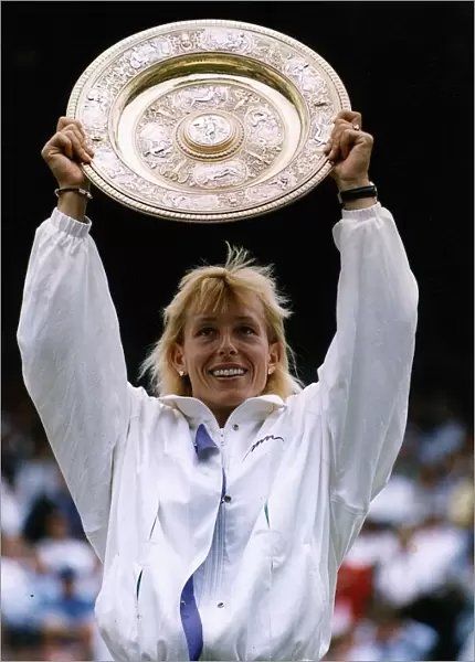 Martina Navratilova wins for the 9th time the Womans Singles Title at Wimbledon