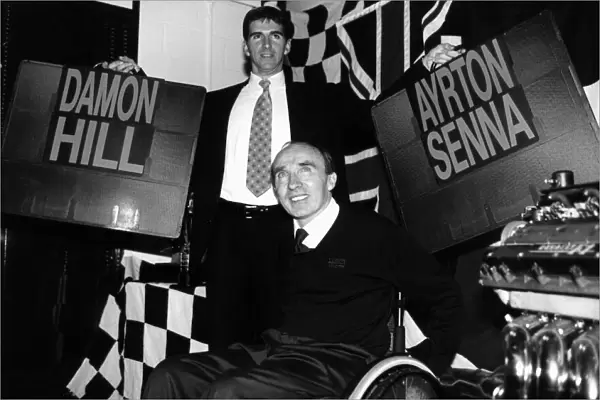 British formula one racing driver Damon Hill and Frank Williams announce that Damon will