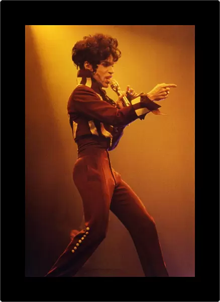Prince performing on stage during his 'Act II Tour'