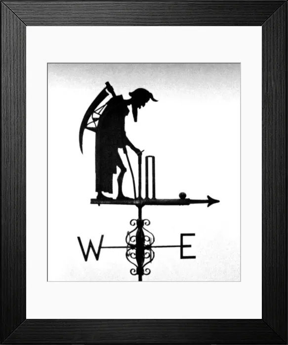 Framed Print : Old Father Time Weather Vane Print 1926 Framed Print : Old Father Time Weather Vane Print 1926