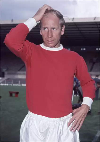 Manchester United footballer Bobby Charlton at Old Trafford. Circa 1966