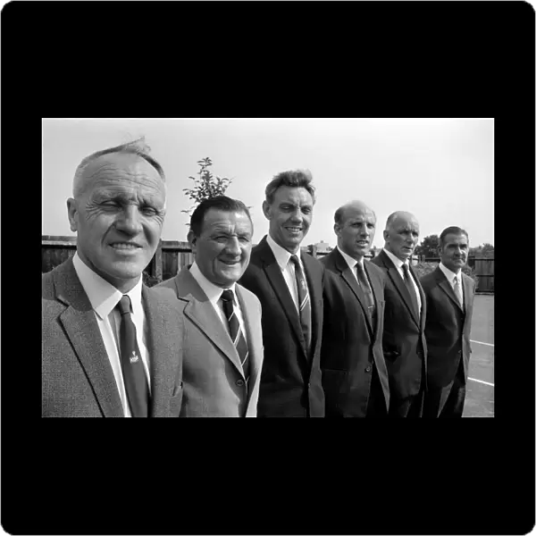 Liverpool manager Bill Shankly (left) and his new team of backroom staff (left to right)