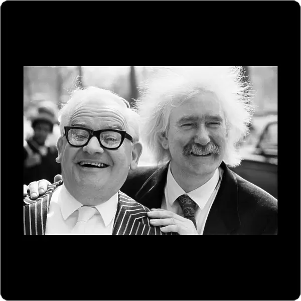 Comedian Ronnie Barker with Ronnie Forfar who stars in the television comedy series '