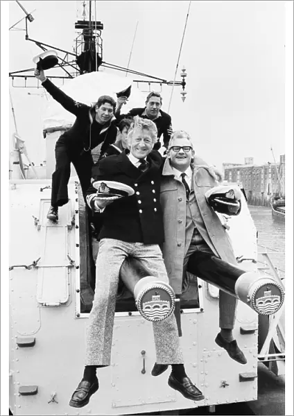 The cast of the BBC radio programme 'The Navy Lark'