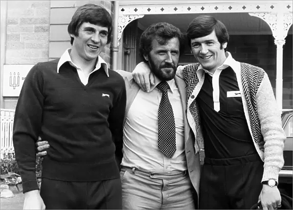 Scottish footballers Tom Forsyth, Danny McGrain and Bruce Rioch before their departure