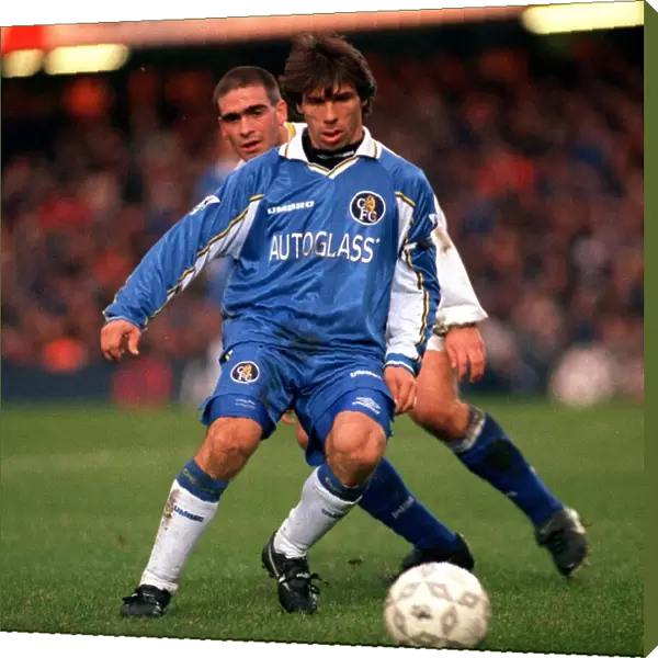 Chelsea v Leeds United at Stamford Bridge 13 December 1997 Gianfranco Zola in