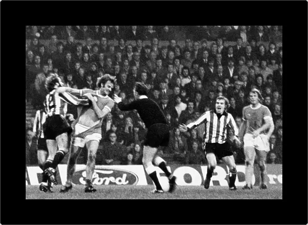 Manchester City v Stoke City league match at Maine Road, Saturday 9th November 1974
