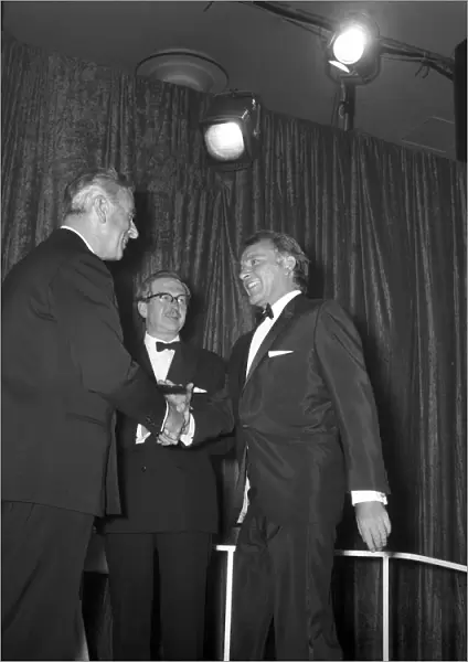 Richard Burton seen here receiving best actor award from Lord Mountbatten. April 1967