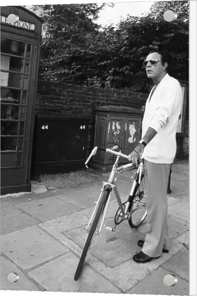 Richard Burton back in the saddle, the actor keeps fit in Winchester. August 1974