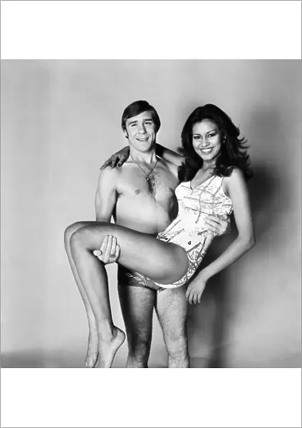 Boxer John H. Stracey and Miss World Wilnelia Merced. January 1976