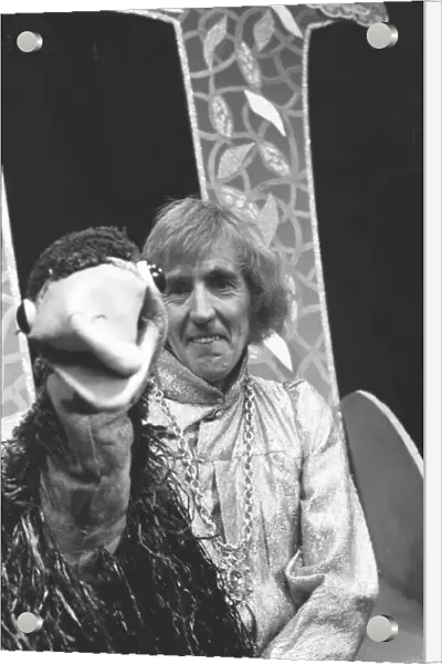 Rod Hull and emu seen here at the Shaftsbury Theatre during rehearsals of Adventures in