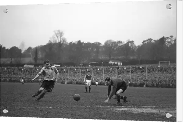 Hastings v. Norwich. Brennan scores for Norwich. 10th January 1954