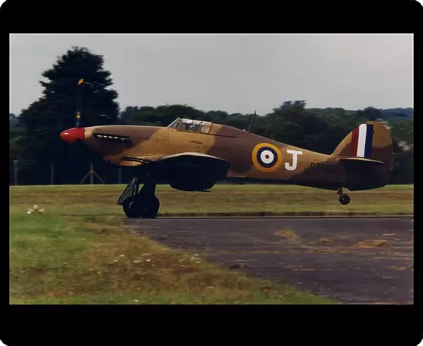 A RAF Hawker Hurricane IV takes off for the 1998 Sunderland Airshow