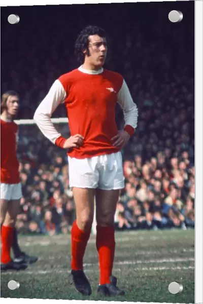 Arsenal footballer Ray Kennedy in action against Newcastle United at Highbury