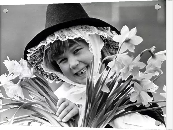 St Davids Day - Smiling through... this five-year-old among the Daffodils at