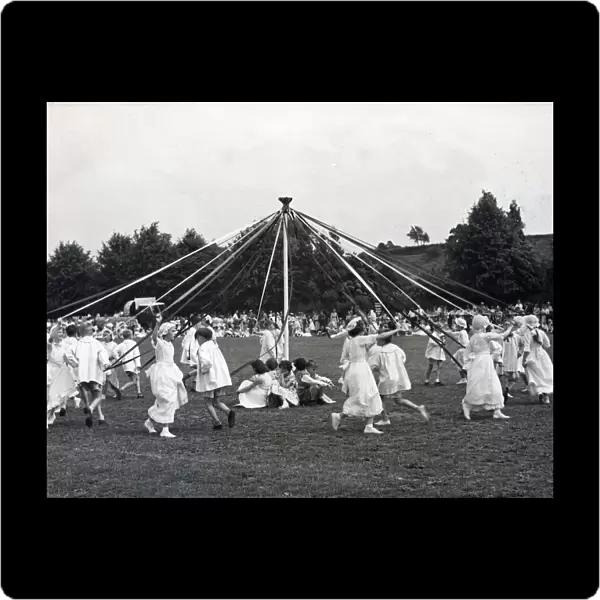 Maypole somewhere in Wales. 26 June 1960