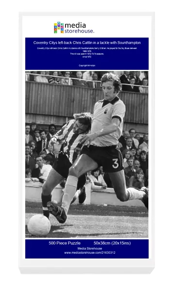 Coventry Citys left-back Chris Cattlin in a tackle with Sounthampton