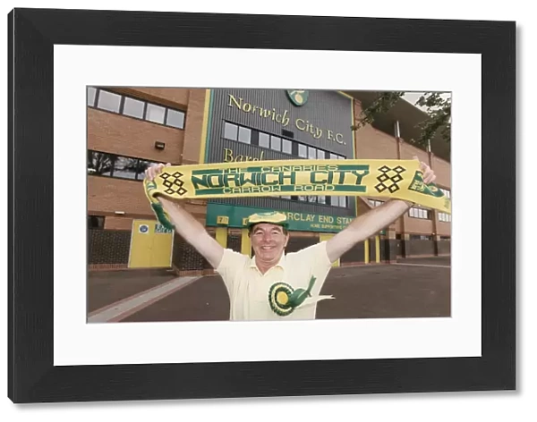 Sydney Devine, Singer, pictured standing outside Norwich City Football Club, Carrow Road